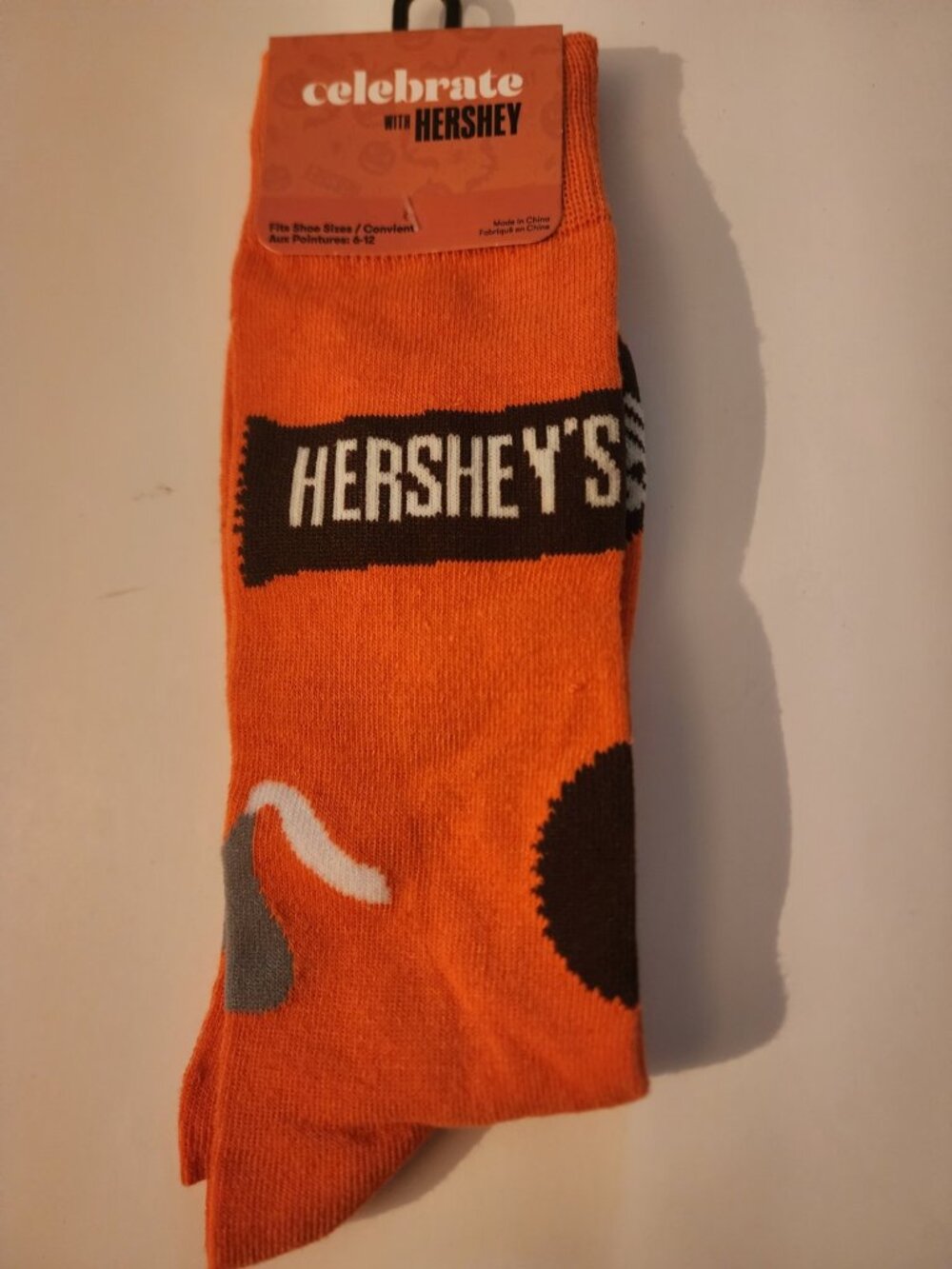 NWT Hershey’s Chocolate Orange Novelty Crew Socks